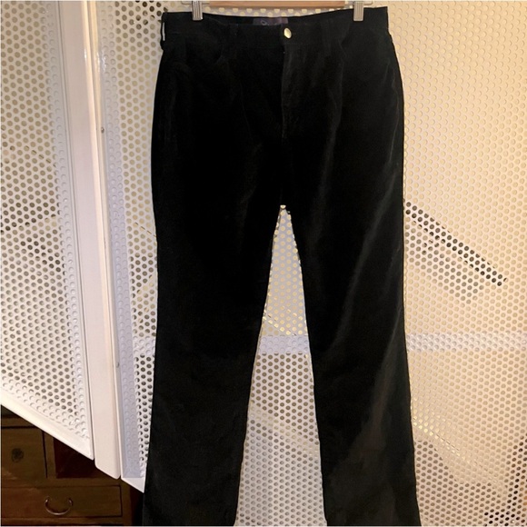 NYDJ The Marilyn Straight-Leg Velvet Jeans Size 12 in Black Inseam 32” - Picture 11 of 16